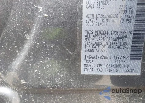 2024 Nissan Titan Xd Sv 4X4 из США, поврежденный, VIN 1N6AA1FB2RN116782